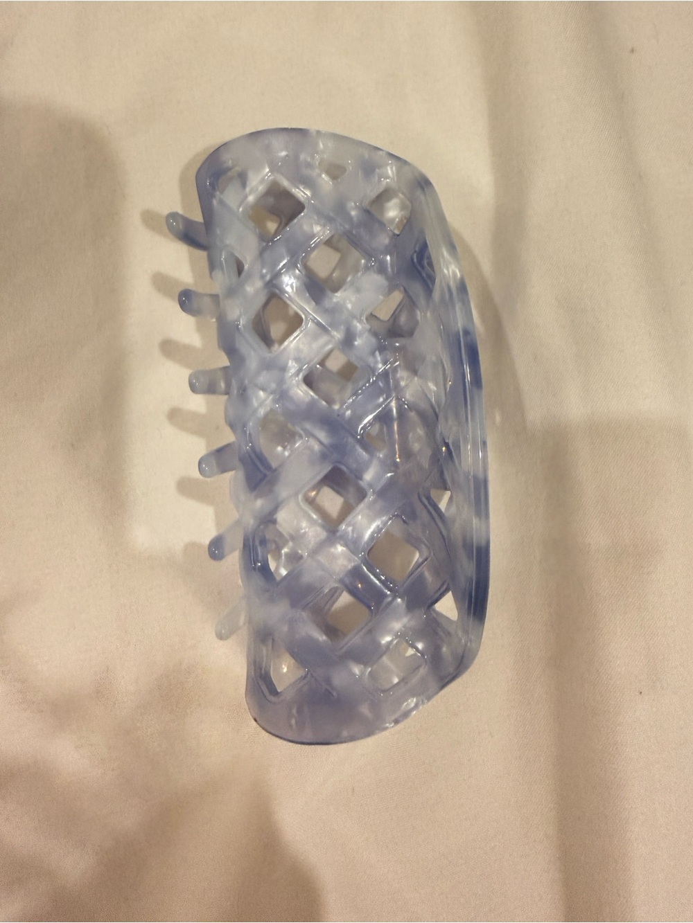 Light Blue Lattice Hair Clip by